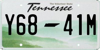 TN license plate Y6841M
