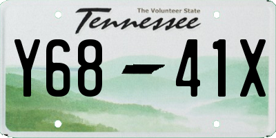 TN license plate Y6841X