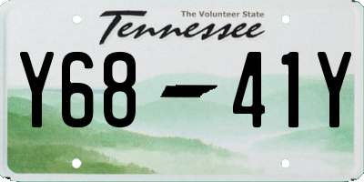 TN license plate Y6841Y