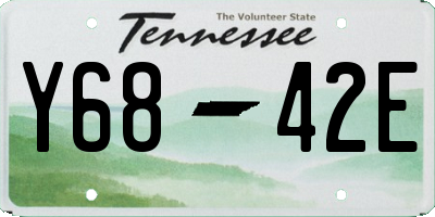 TN license plate Y6842E