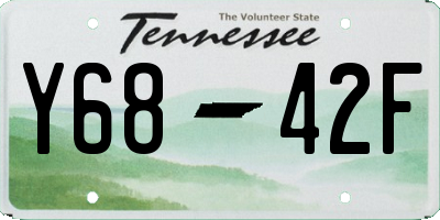 TN license plate Y6842F