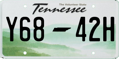 TN license plate Y6842H