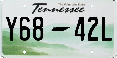 TN license plate Y6842L