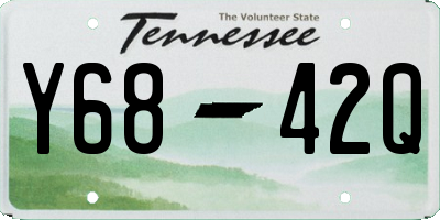TN license plate Y6842Q