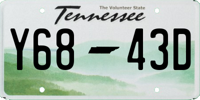 TN license plate Y6843D