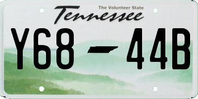 TN license plate Y6844B