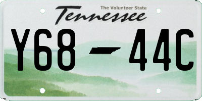 TN license plate Y6844C