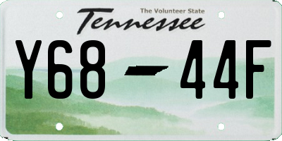 TN license plate Y6844F