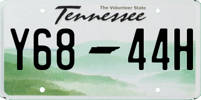 TN license plate Y6844H