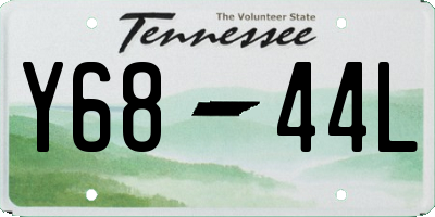 TN license plate Y6844L