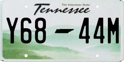 TN license plate Y6844M