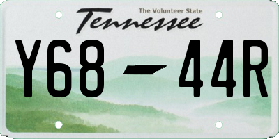 TN license plate Y6844R