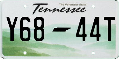 TN license plate Y6844T