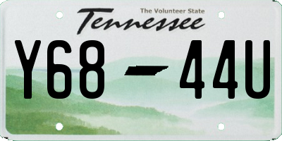 TN license plate Y6844U