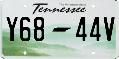 TN license plate Y6844V