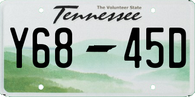 TN license plate Y6845D