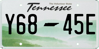 TN license plate Y6845E