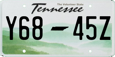 TN license plate Y6845Z