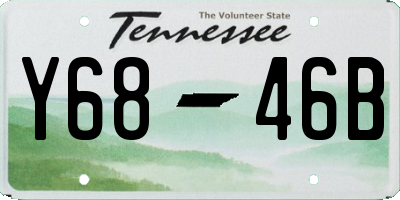 TN license plate Y6846B