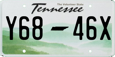 TN license plate Y6846X