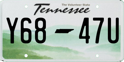 TN license plate Y6847U
