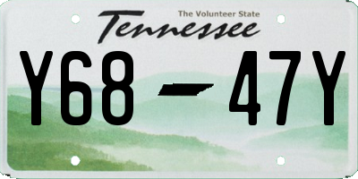 TN license plate Y6847Y