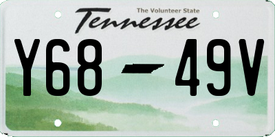 TN license plate Y6849V