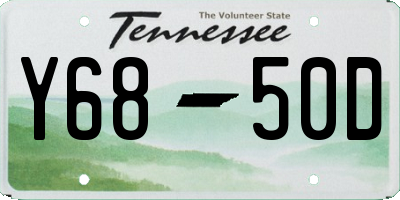 TN license plate Y6850D
