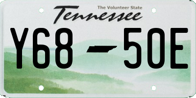 TN license plate Y6850E