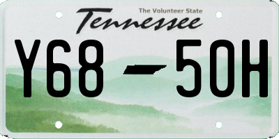 TN license plate Y6850H
