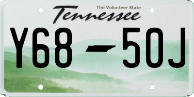TN license plate Y6850J