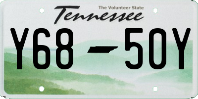 TN license plate Y6850Y