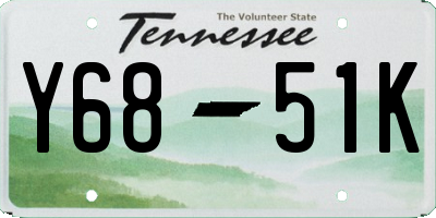 TN license plate Y6851K