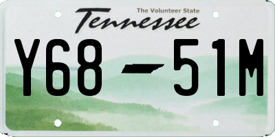 TN license plate Y6851M