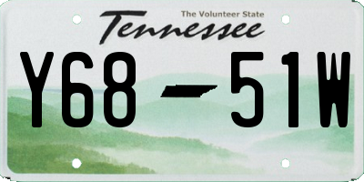 TN license plate Y6851W