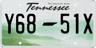 TN license plate Y6851X