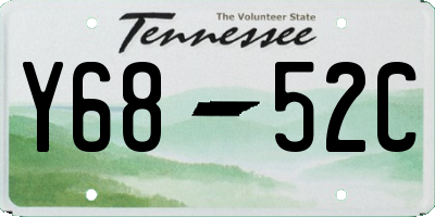 TN license plate Y6852C