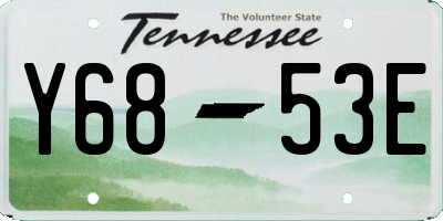 TN license plate Y6853E