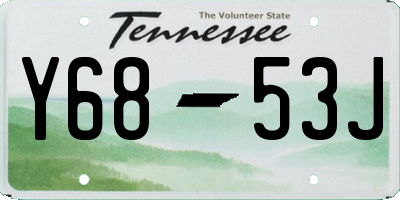 TN license plate Y6853J
