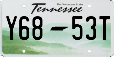 TN license plate Y6853T