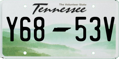 TN license plate Y6853V