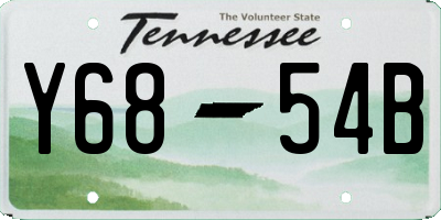 TN license plate Y6854B