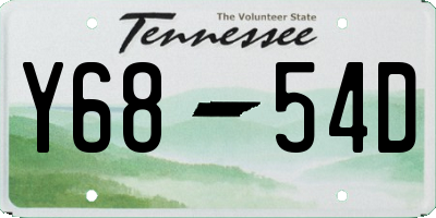 TN license plate Y6854D