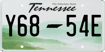 TN license plate Y6854E