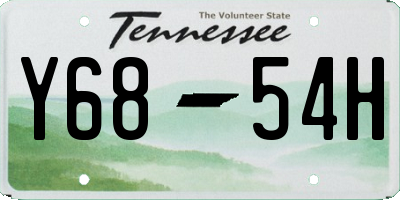 TN license plate Y6854H
