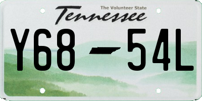TN license plate Y6854L