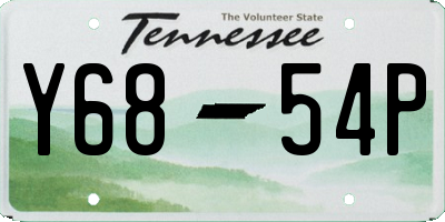 TN license plate Y6854P