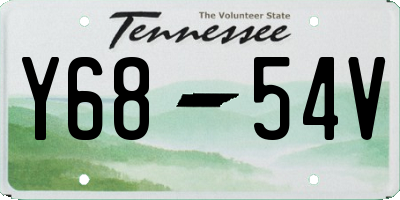 TN license plate Y6854V