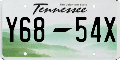 TN license plate Y6854X