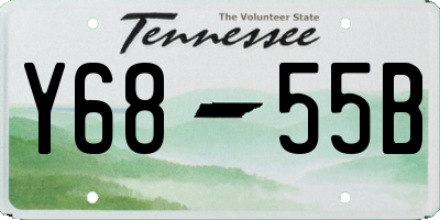 TN license plate Y6855B